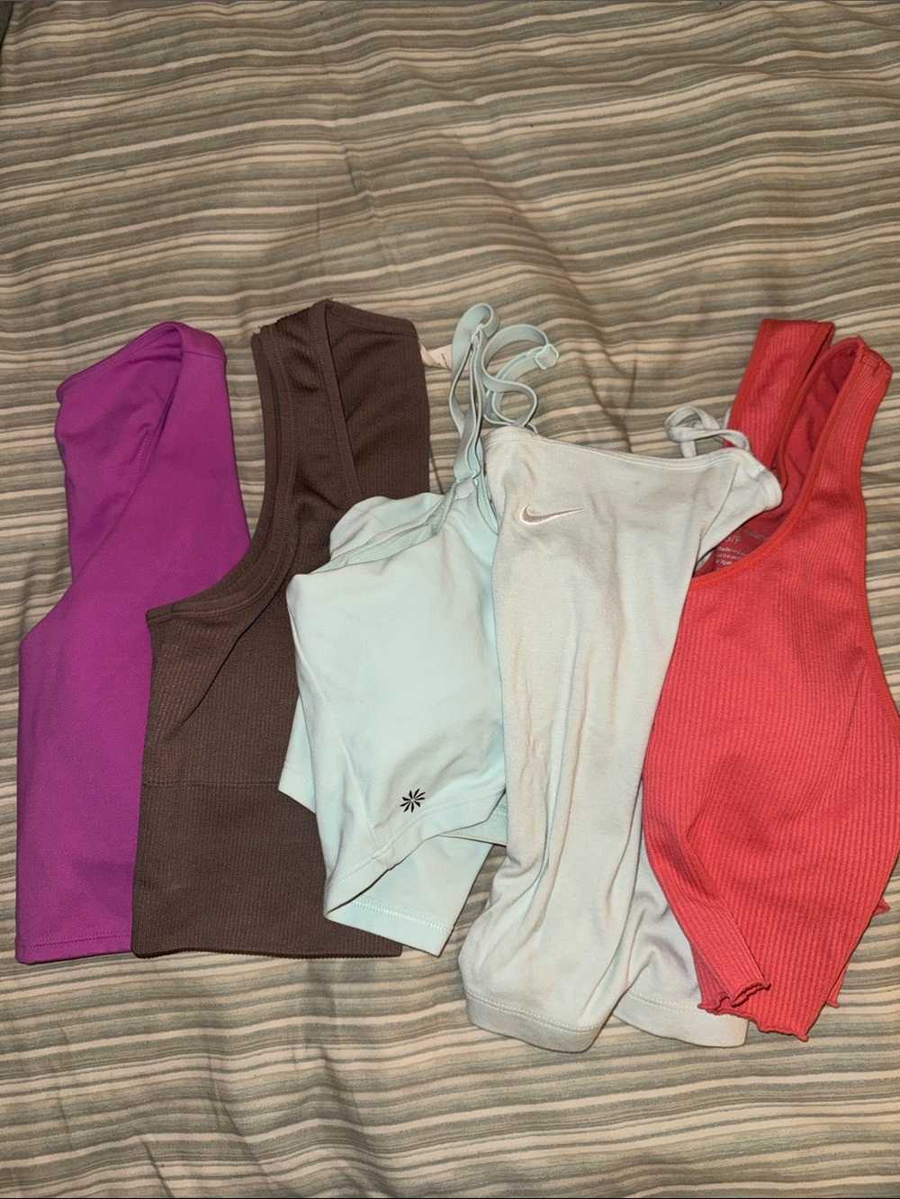 Mixed Colors Women’s Tank Top Lot - Purple, Brown, Light Blue, White, Coral